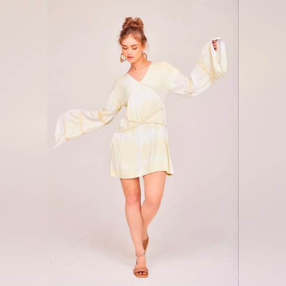 Jen's Pirate Booty Tie Dye Florence Tunic/Dress Neon Green/Yellow NWOT - Picture 2 of 14